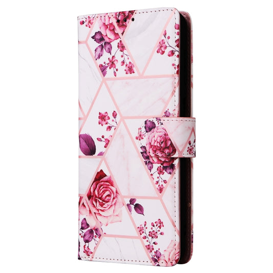 For Samsung Galaxy S23 FE 5G Marble Bronzing Stitching Leather Phone Case(Rose Gold) by buy2fix