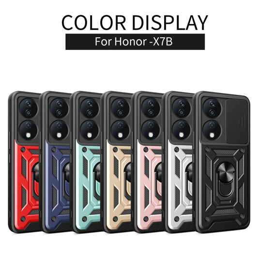 For Honor X7b Sliding Camera Cover Design TPU+PC Phone Case(Black) by buy2fix