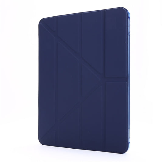 For iPad Pro 11 (2020/2018) / Air 2020 10.9 Multi-folding Horizontal Flip PU Leather + Shockproof TPU Tablet Case with Holder & Pen Slot(Dark Blue) - iPad Pro 11 (2020) Cases by buy2fix | Online Shopping UK | buy2fix
