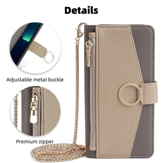 For iPhone 11 Pro Max Crossbody Litchi Texture Leather Phone Case(Grey) - iPhone 11 Pro Max Cases by buy2fix | Online Shopping UK | buy2fix