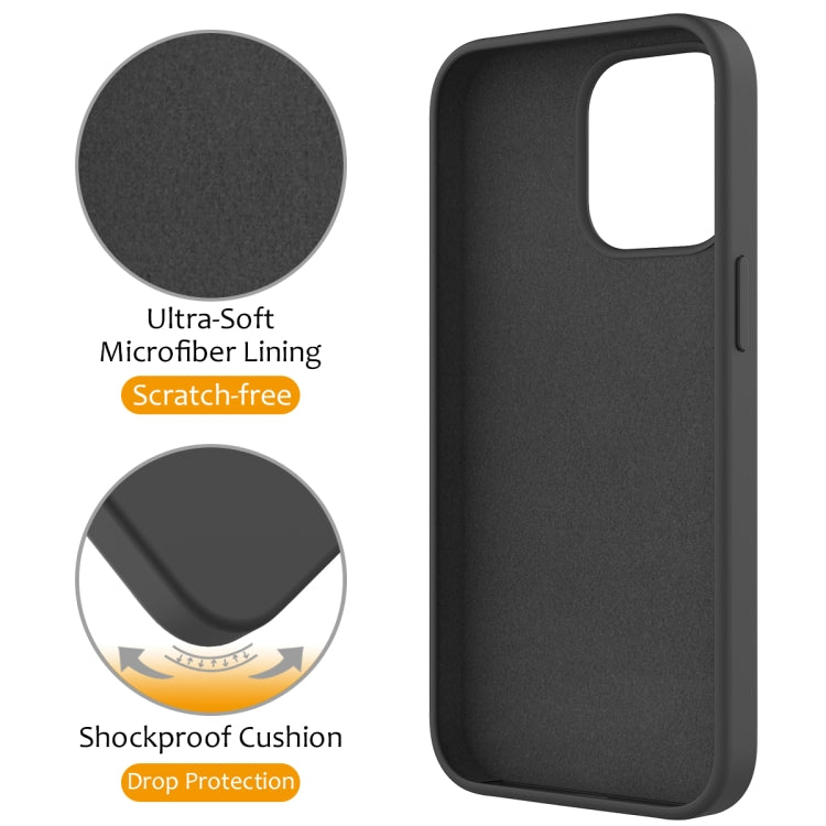 For iPhone 15 Pro Liquid Silicone MagSafe Magnetic Phone Case with Ring Holder(Carbon Black) - iPhone 15 Pro Cases by buy2fix | Online Shopping UK | buy2fix