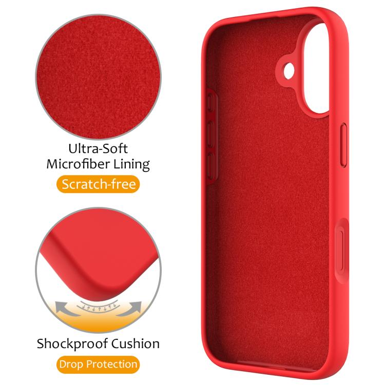 For iPhone 17 Liquid Silicone MagSafe Magnetic Phone Case with Ring Holder(Red) - iPhone 17 Cases by buy2fix | Online Shopping UK | buy2fix