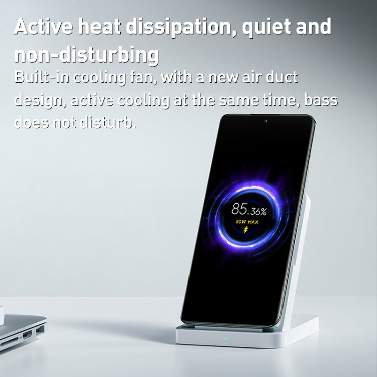 Original Xiaomi 50W Vertical Air-cooled Wireless Charger Pro(White) - Wireless Charger by Xiaomi | Online Shopping UK | buy2fix