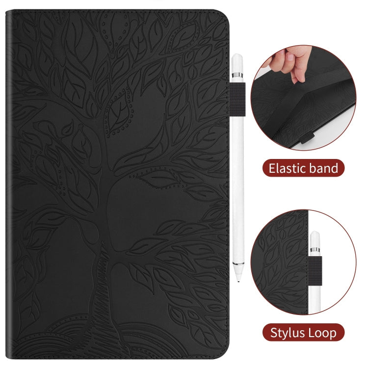 For iPad Pro 12.9 2022 / 2021 / 2020 Life Tree Series Horizontal Flip Leather Tablet Case(Black) - iPad Pro 12.9 (2022/2021) Cases by buy2fix | Online Shopping UK | buy2fix