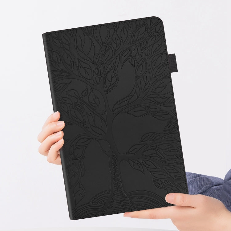 For iPad Pro 12.9 2022 / 2021 / 2020 Life Tree Series Horizontal Flip Leather Tablet Case(Black) - iPad Pro 12.9 (2022/2021) Cases by buy2fix | Online Shopping UK | buy2fix