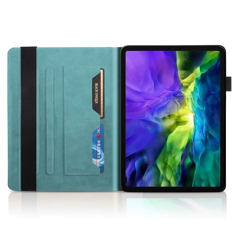 For iPad Pro 12.9 2022 / 2021 / 2020 Life Tree Series Horizontal Flip Leather Tablet Case(Lake Blue) - iPad Pro 12.9 (2022/2021) Cases by buy2fix | Online Shopping UK | buy2fix