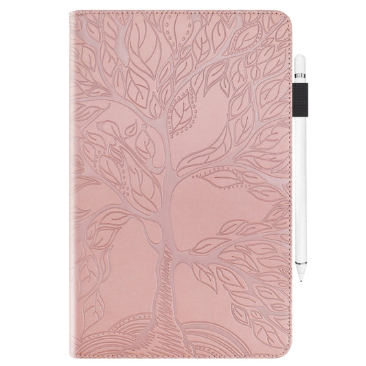 For Lenovo Tab M11 / Xiaoxin Pad 11 2024 Life Tree Series Horizontal Flip Leather Tablet Case(Rose Gold) by buy2fix