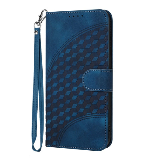 For iPhone 16 Pro YX0060 Elephant Head Embossed Phone Leather Case with Lanyard(Royal Blue) by buy2fix