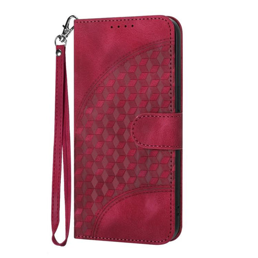 For iPhone 17 Pro Max YX0060 Elephant Head Embossed Phone Leather Case with Lanyard(Rose Red) - iPhone 17 Pro Max Cases by buy2fix | Online Shopping UK | buy2fix