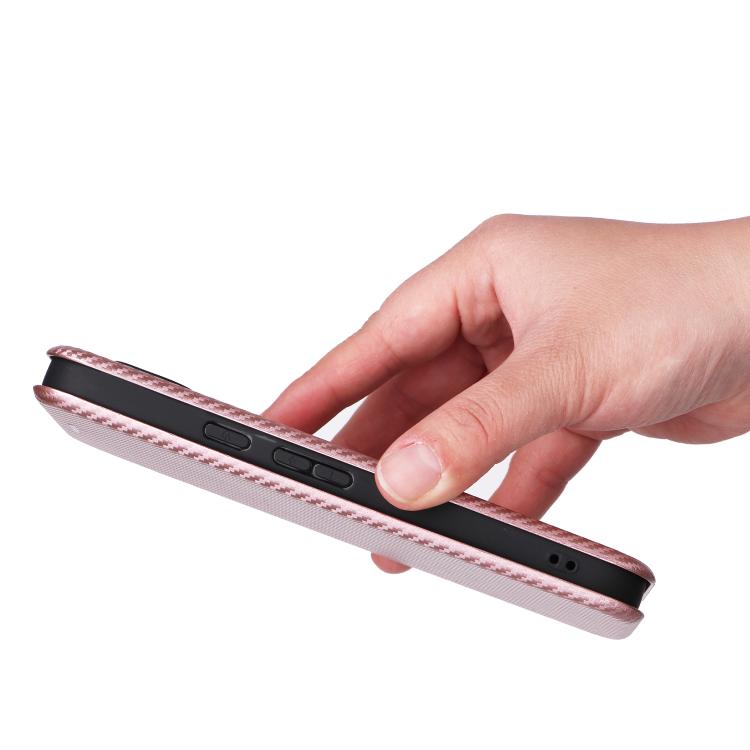 For Google Pixel 10 Pro XL 5G Global Carbon Fiber Texture Flip Leather Phone Case(Pink) - Google Cases by buy2fix | Online Shopping UK | buy2fix