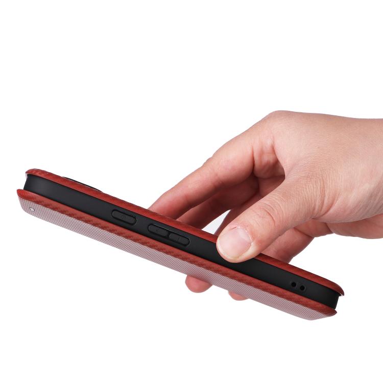 For Google Pixel 10 Pro XL 5G Global Carbon Fiber Texture Flip Leather Phone Case(Brown) - Google Cases by buy2fix | Online Shopping UK | buy2fix