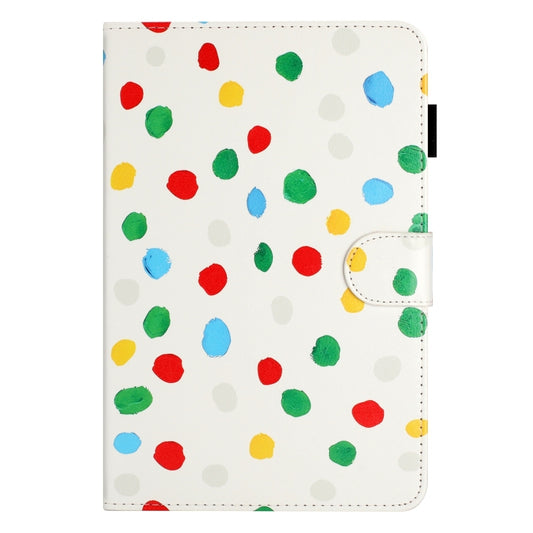 8 inch Dot Pattern Leather Tablet Case(White Colorful Dot) - 8 inch by buy2fix | Online Shopping UK | buy2fix