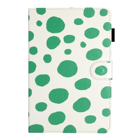 8 inch Dot Pattern Leather Tablet Case(White Green Dot) - 8 inch by buy2fix | Online Shopping UK | buy2fix