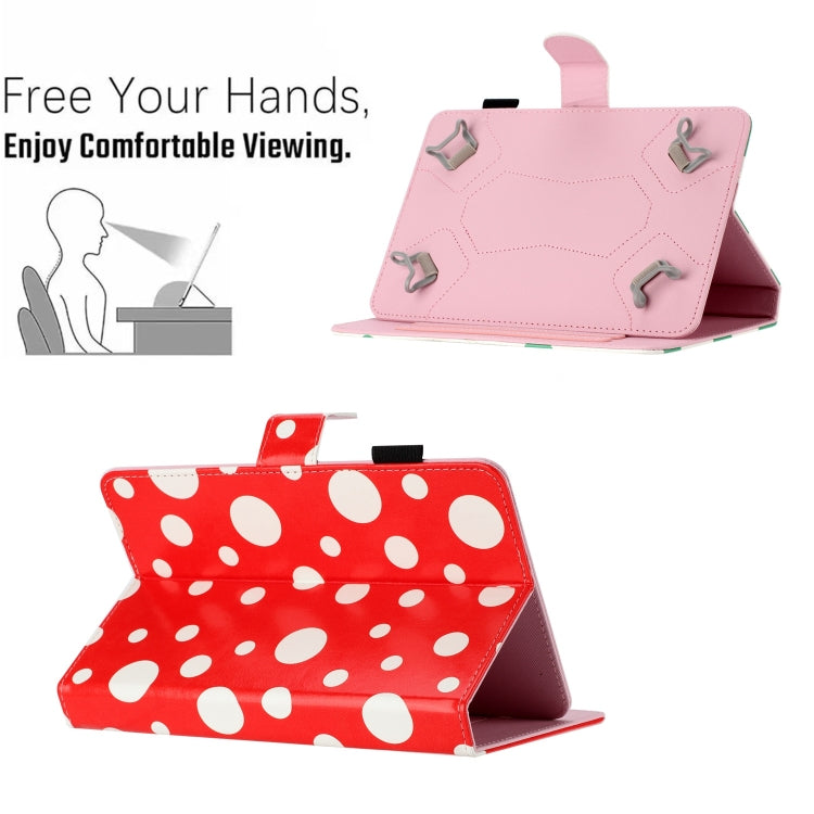 10 inch Dot Pattern Leather Tablet Case(Red White Dot) - 10 - 11 inch by buy2fix | Online Shopping UK | buy2fix