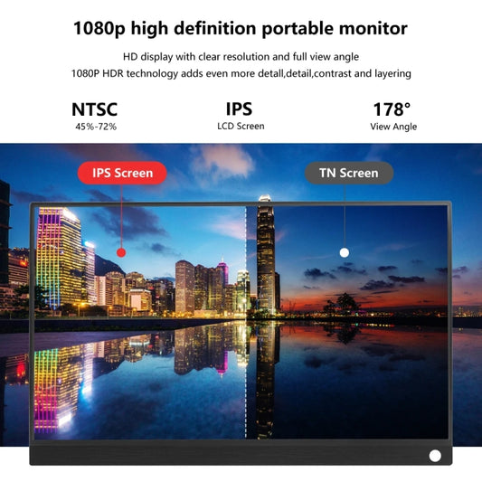 15.6 inch HDR 1080P IPS Screen Portable Monitor(No Charger) by buy2fix
