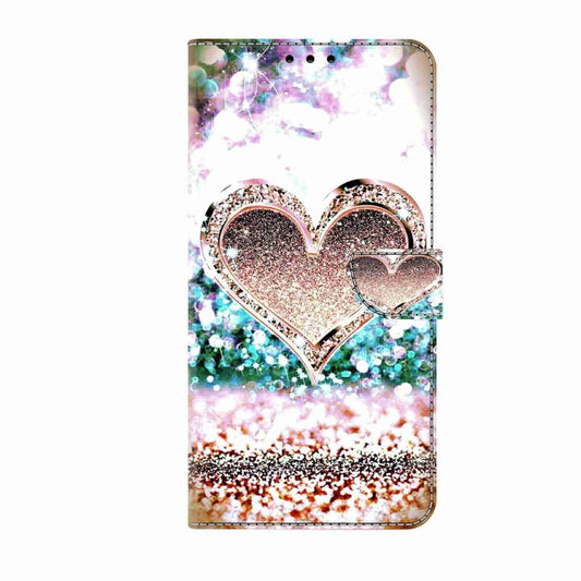 For Samsung Galaxy S24 5G Crystal 3D Shockproof Protective Leather Phone Case(Pink Diamond Heart) - Galaxy S24 5G Cases by buy2fix | Online Shopping UK | buy2fix