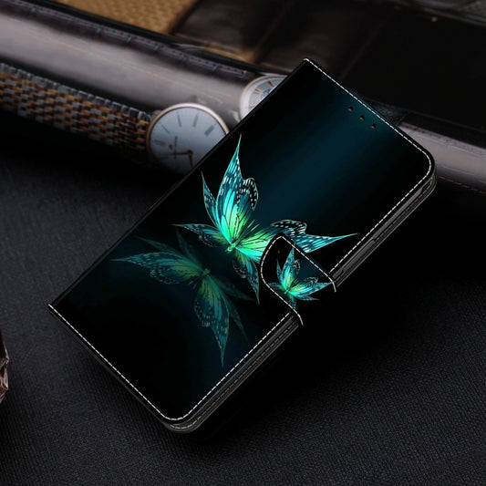For Samsung Galaxy A25 5G Crystal 3D Shockproof Protective Leather Phone Case(Reflection Dutterfly) by buy2fix
