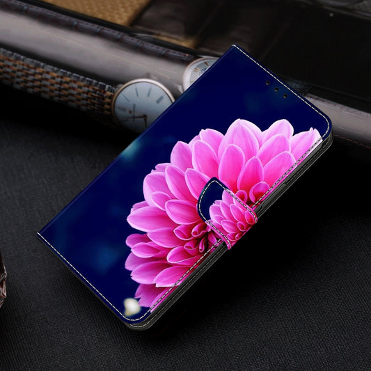 For Samsung Galaxy A25 5G Crystal 3D Shockproof Protective Leather Phone Case(Pink Petals) by buy2fix