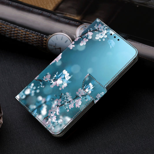 For Samsung Galaxy A55 5G Crystal 3D Shockproof Protective Leather Phone Case(Plum Flower) by buy2fix