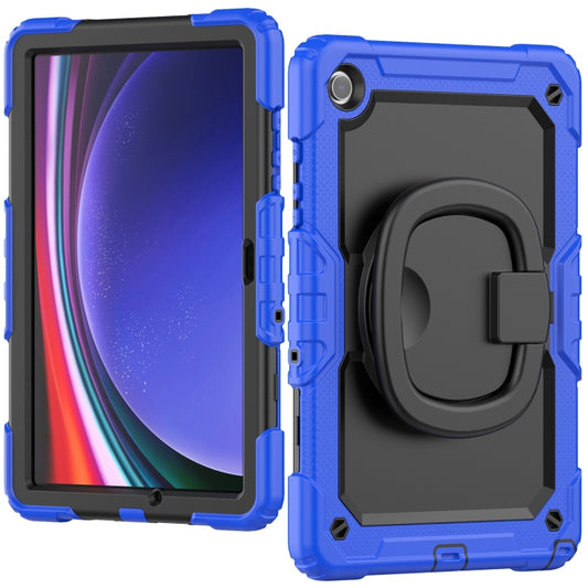For Samsung Galaxy Tab A9+ Handle Silicone Hydric PC Tablet Case with Shoulder Strap(Dark Blue) - Galaxy Tab A9+ by buy2fix | Online Shopping UK | buy2fix