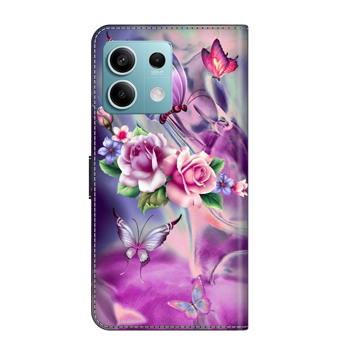 For Xiaomi Redmi Note 13 5G Crystal 3D Shockproof Protective Leather Phone Case(Butterfly) - Xiaomi Cases by buy2fix | Online Shopping UK | buy2fix