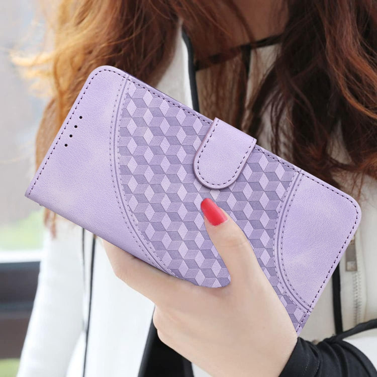 For OPPO A58 4G Elephant Head Embossed Phone Leather Case with Lanyard(Light Purple) by buy2fix