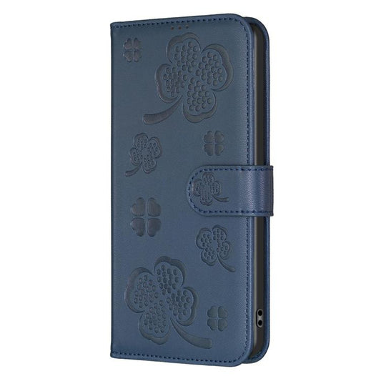 For iPhone Air Four-leaf Embossed Leather Phone Case(Blue) - iPhone Air Cases by buy2fix | Online Shopping UK | buy2fix