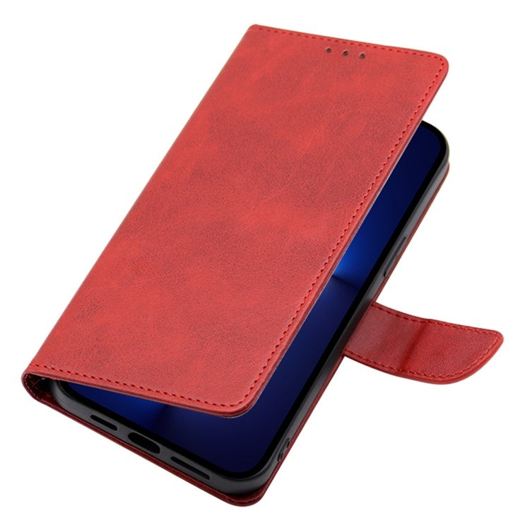 For Motorola Moto G Play 4G 2024 Calf Texture Buckle Flip Leather Phone Case(Red) by buy2fix