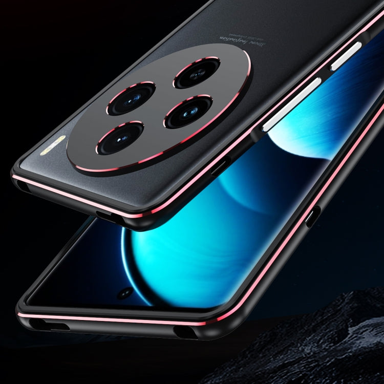 For vivo X100 Aurora Series Metal Frame Phone Case(Silver) - vivo Cases by imak | Online Shopping UK | buy2fix