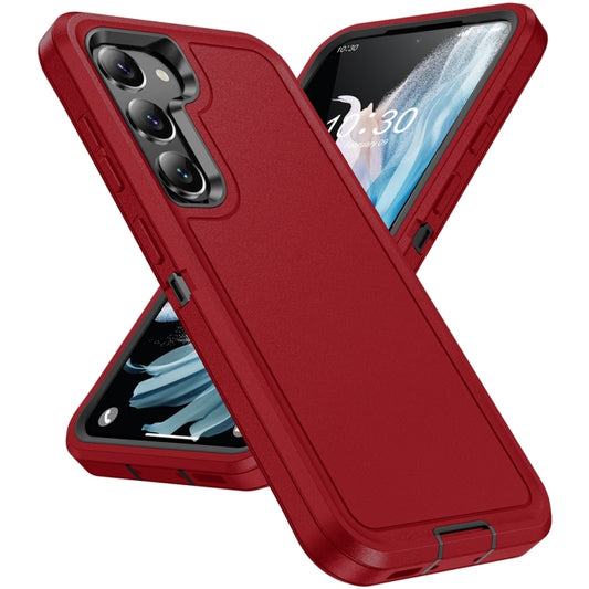For Samsung Galaxy S24+ 5G / S25+ 5G Life Waterproof Rugged Phone Case(Red + Black) - Galaxy S24+ 5G Cases by buy2fix | Online Shopping UK | buy2fix