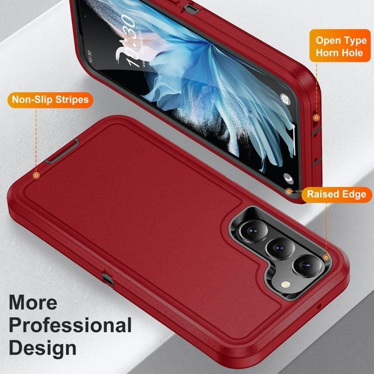 For Samsung Galaxy S24+ 5G / S25+ 5G Life Waterproof Rugged Phone Case(Red + Black) - Galaxy S24+ 5G Cases by buy2fix | Online Shopping UK | buy2fix