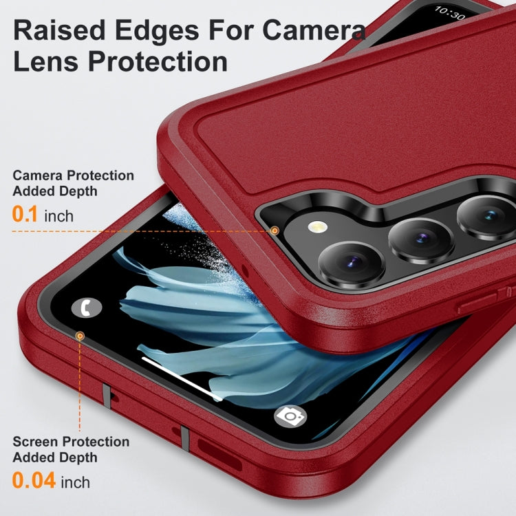 For Samsung Galaxy S24+ 5G / S25+ 5G Life Waterproof Rugged Phone Case(Red + Black) - Galaxy S24+ 5G Cases by buy2fix | Online Shopping UK | buy2fix