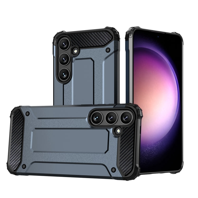 For Samsung Galaxy S24 5G Magic Armor TPU Hybrid PC Phone Case(Navy Blue) - Galaxy S24 5G Cases by buy2fix | Online Shopping UK | buy2fix