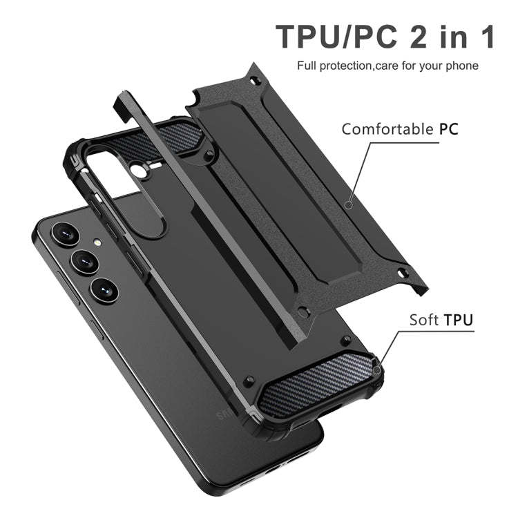 For Samsung Galaxy S24 5G Magic Armor TPU Hybrid PC Phone Case(Navy Blue) - Galaxy S24 5G Cases by buy2fix | Online Shopping UK | buy2fix