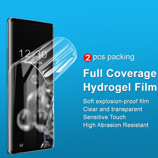 For vivo X100 5G / X100 Pro 5G 2pcs imak Curved Full Screen Hydrogel Film Protector by imak
