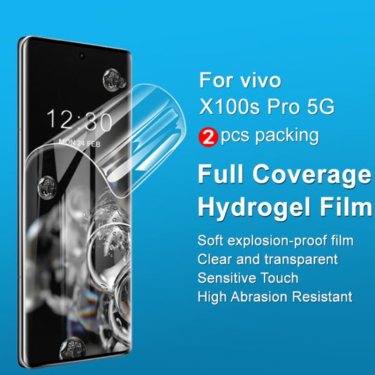 For vivo X100 Ultra 5G 2pcs imak Curved Full Screen Hydrogel Film Protector by imak