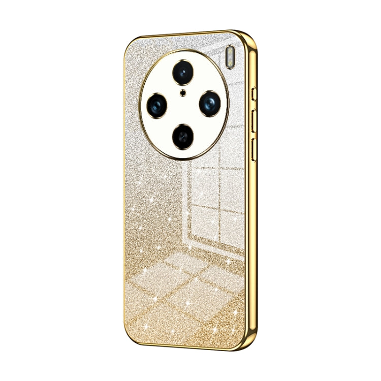 For vivo X100 Pro Gradient Glitter Powder Electroplated Phone Case(Gold) - vivo Cases by imak | Online Shopping UK | buy2fix