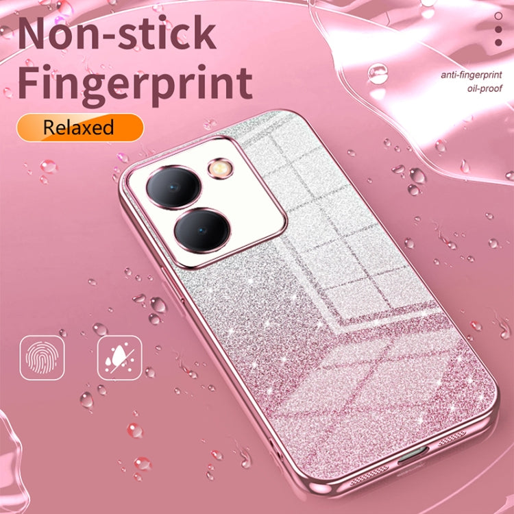For vivo X100 Pro Gradient Glitter Powder Electroplated Phone Case(Purple) - vivo Cases by imak | Online Shopping UK | buy2fix