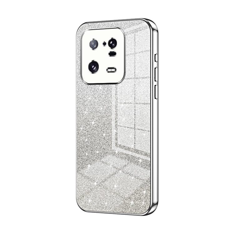 For Xiaomi 13 Pro Gradient Glitter Powder Electroplated Phone Case(Silver) - Xiaomi Cases by buy2fix | Online Shopping UK | buy2fix