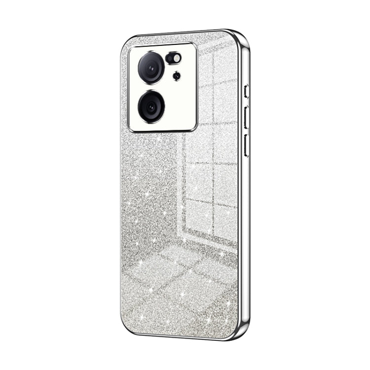 For Xiaomi Redmi K60 Ultra / Xiaomi 13T Gradient Glitter Powder Electroplated Phone Case(Silver) - Xiaomi Cases by buy2fix | Online Shopping UK | buy2fix