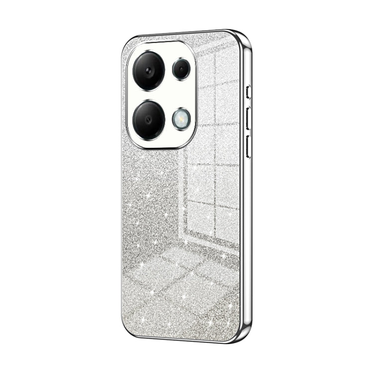 For Xiaomi Redmi Note 13 Pro 4G Gradient Glitter Powder Electroplated Phone Case(Silver) - Xiaomi Cases by buy2fix | Online Shopping UK | buy2fix