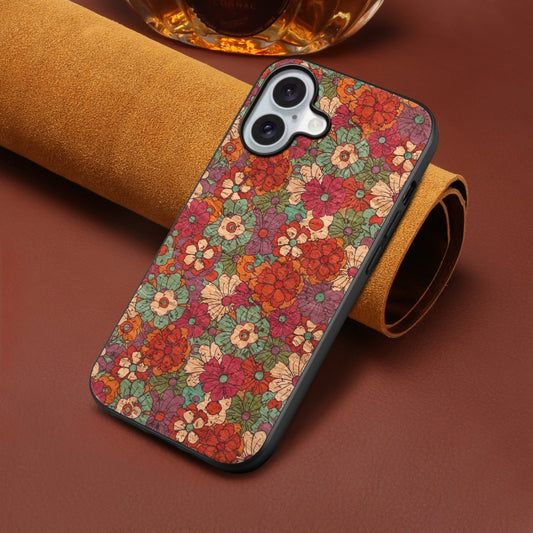 For iPhone 16 Four Seasons Flower Language Series TPU Phone Case(Summer Red) by buy2fix