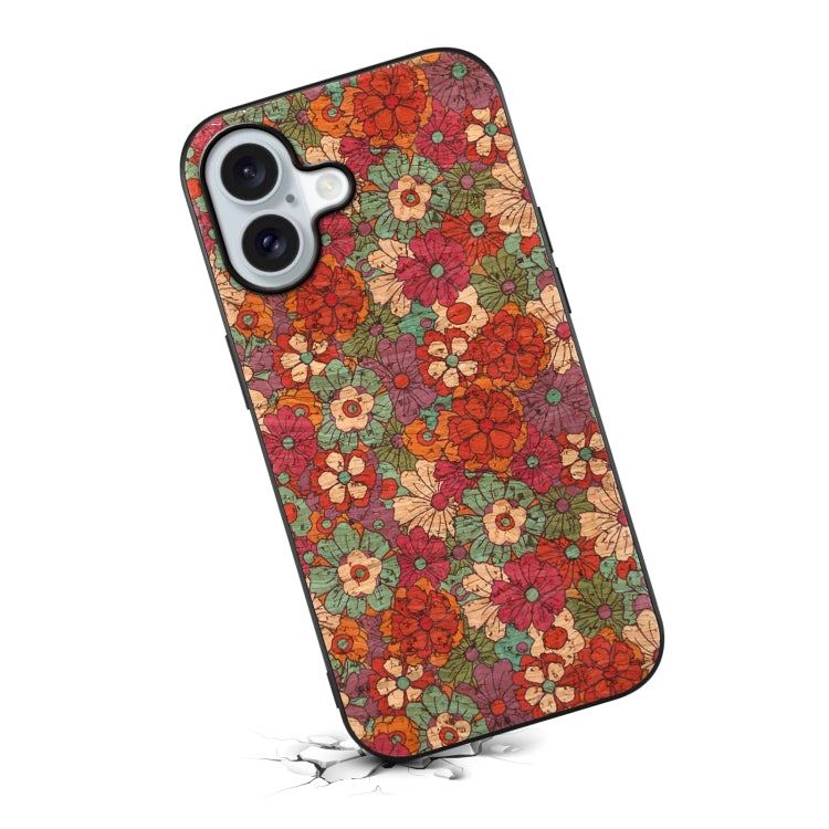 For iPhone 16 Plus Four Seasons Flower Language Series TPU Phone Case(Summer Red) by buy2fix