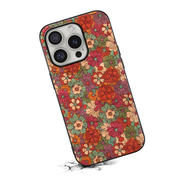 For iPhone 16 Pro Max Four Seasons Flower Language Series TPU Phone Case(Summer Red) by buy2fix