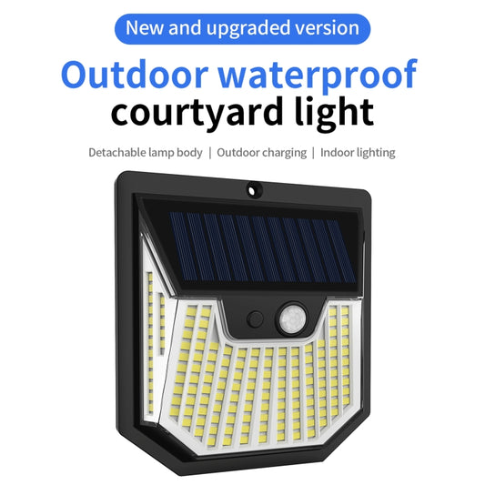 6pcs XY0159 159 LEDs Outdoor Solar Human Body Sensor Courtyard Wall Light by buy2fix