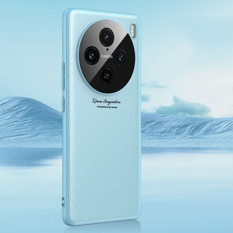 For vivo X100 Pro GKK Precision Hole Ultra-thin Full Coverage Leather Phone Case(Blue) - vivo Cases by GKK | Online Shopping UK | buy2fix