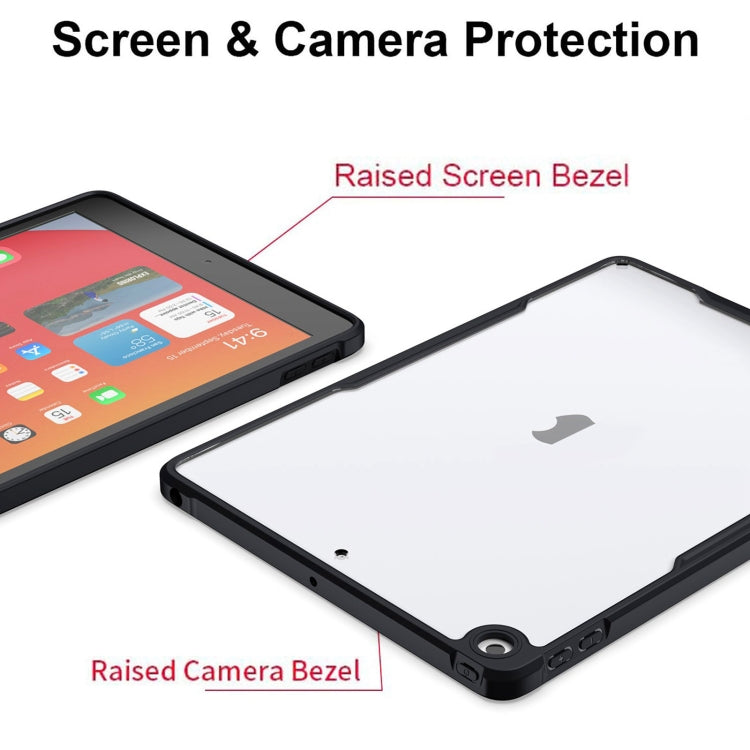 For iPad 10.2 2021 / 2020 / 2019 Armor Clear Acrylic Hybrid TPU Tablet Case(Black) - iPad 10.2 Cases by buy2fix | Online Shopping UK | buy2fix