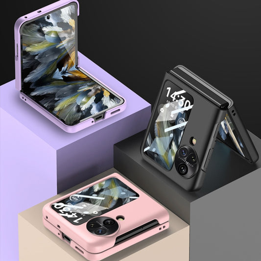 For OPPO Find N3 Flip GKK Integrated Ultra-thin Full Coverage Protective Phone Case(Pink) by GKK