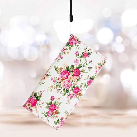 For Blackview A53 Pro Colored Drawing Leather Phone Case(Peonies) by buy2fix