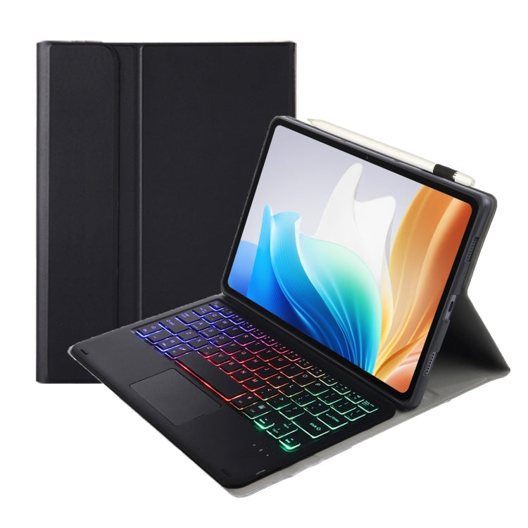 For OnePlus Pad Go / OPPO Pad Air2 / Neo OP14-AS TPU Ultra-thin Detachable Backlight Bluetooth Keyboard Leather Case with Touchpad(Black) - OPPO Keyboard by buy2fix | Online Shopping UK | buy2fix
